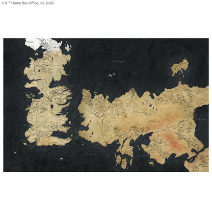 Game of Thrones™ Full Wall Mural - Westeros Map Wall Art