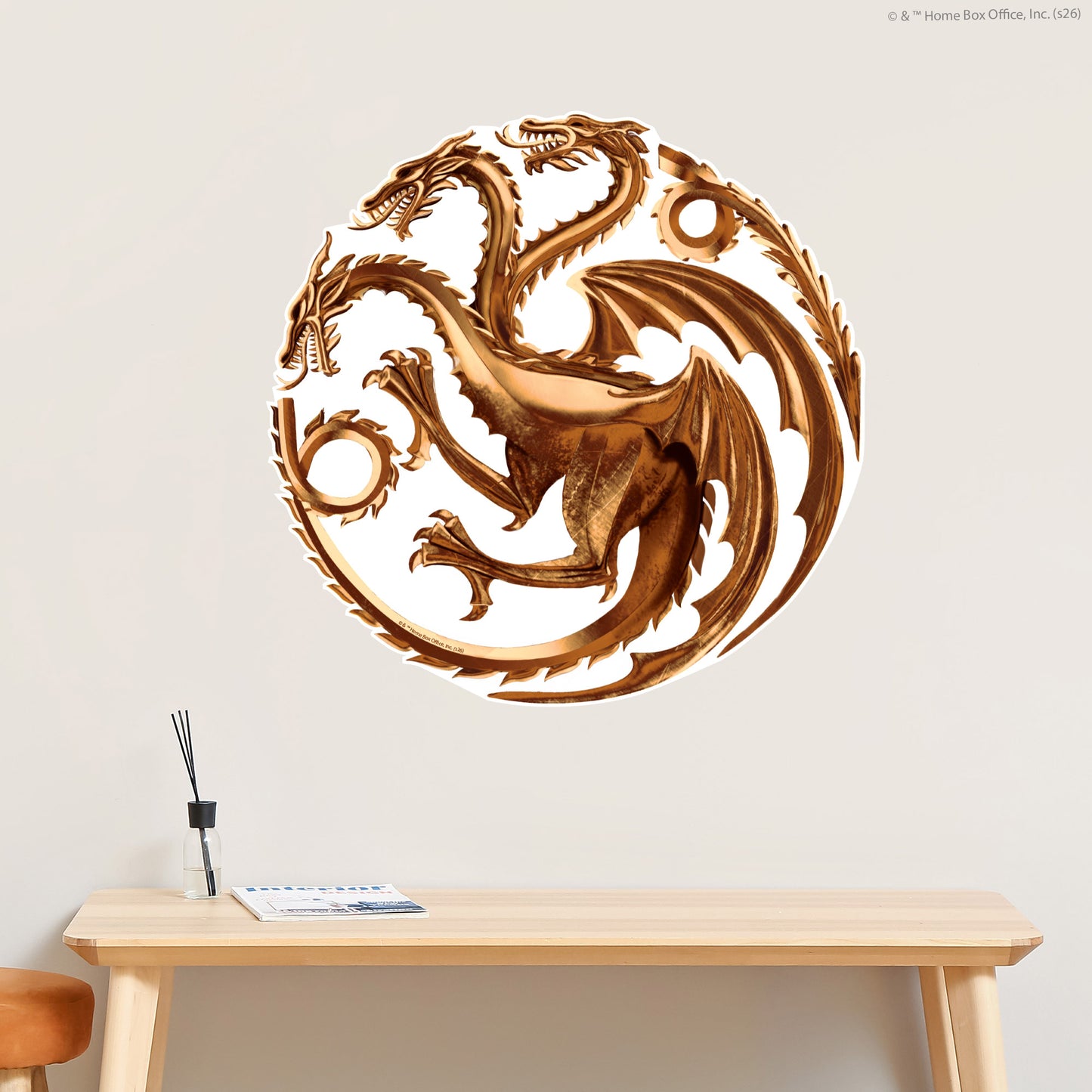 Game of Thrones™ Wall Sticker - Sigils Targaryen Bronze Decal Wall Art