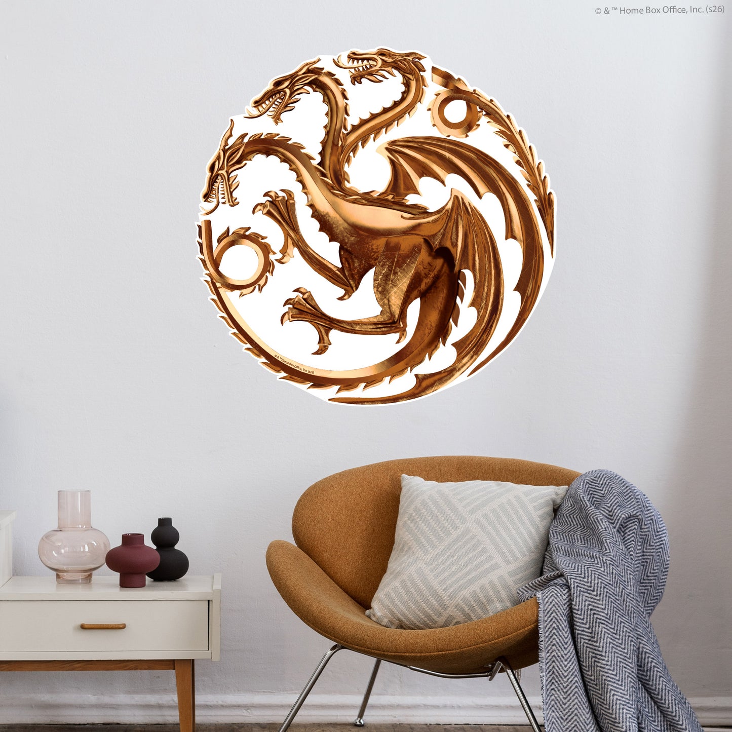 Game of Thrones™ Wall Sticker - Sigils Targaryen Bronze Decal Wall Art