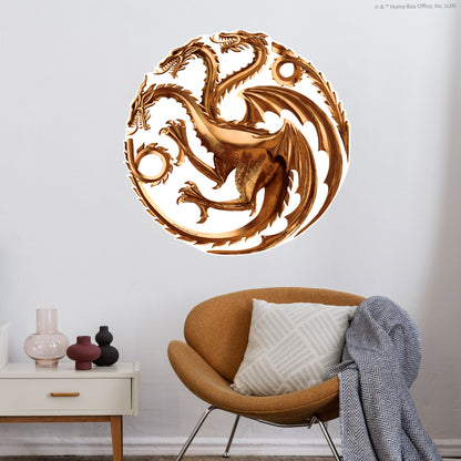 Game of Thrones™ Wall Sticker - Sigils Targaryen Bronze Decal Wall Art