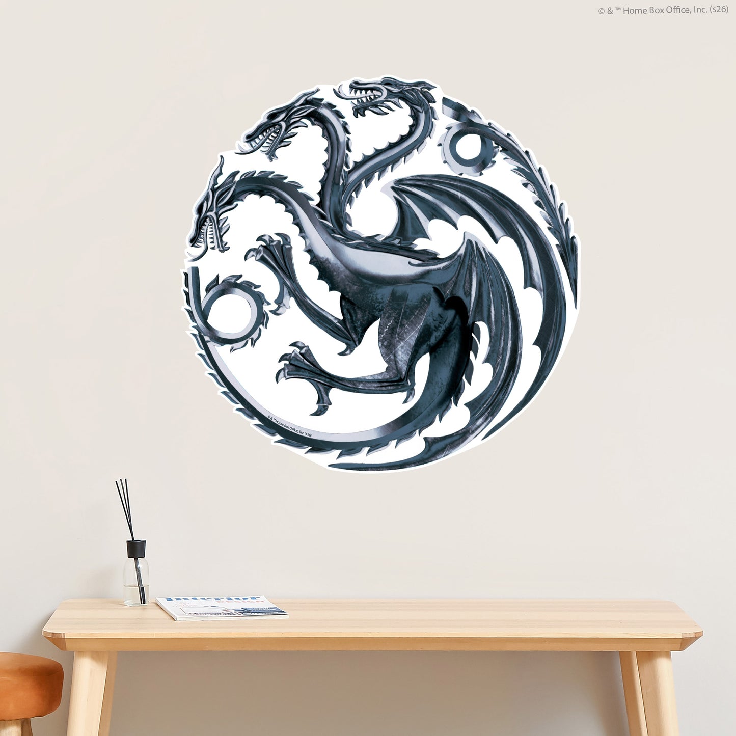 Game of Thrones™ Wall Sticker - Sigils Targaryen Silver Decal Wall Art