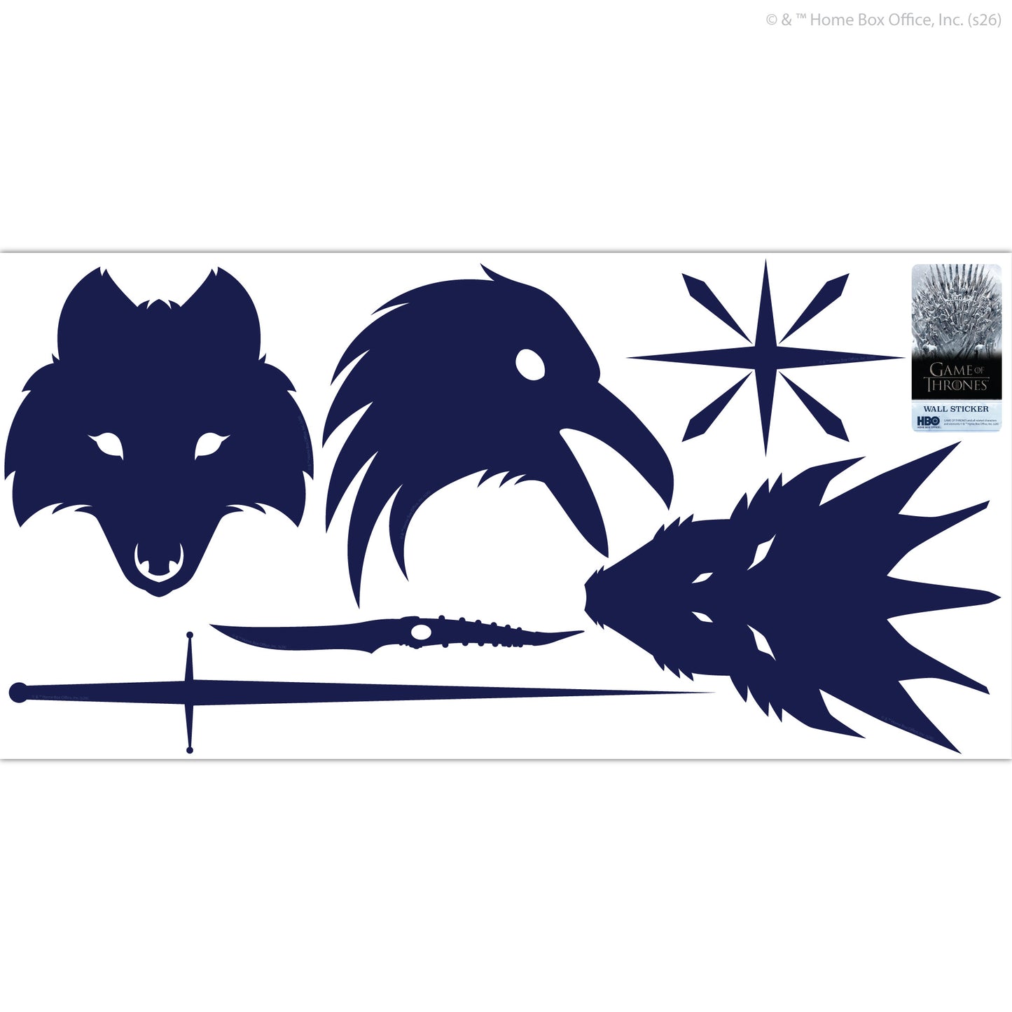 Game of Thrones™ Wall Sticker - Blue Icons Decal Set Wall Art