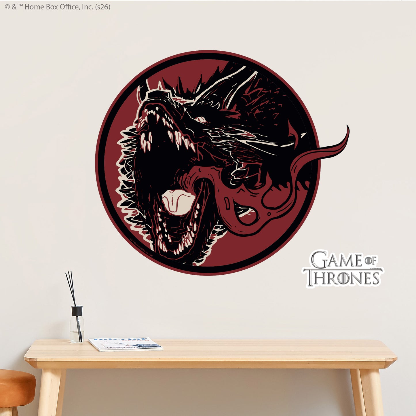 Game of Thrones™ Wall Sticker - Drogon Circle Decal Wall Art