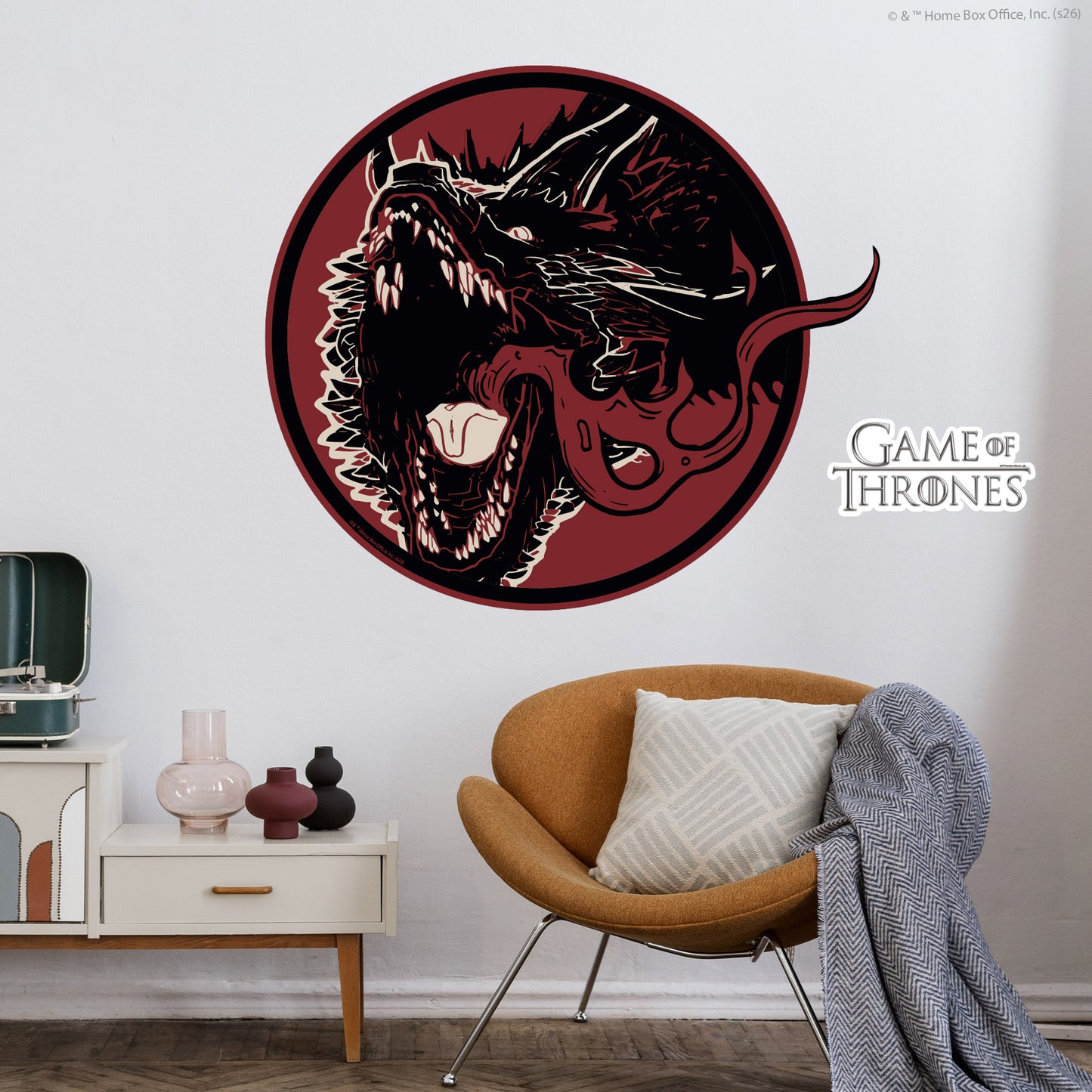 Game of Thrones™ Wall Sticker - Drogon Circle Decal Wall Art