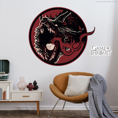 Game of Thrones™ Wall Sticker - Drogon Circle Decal Wall Art