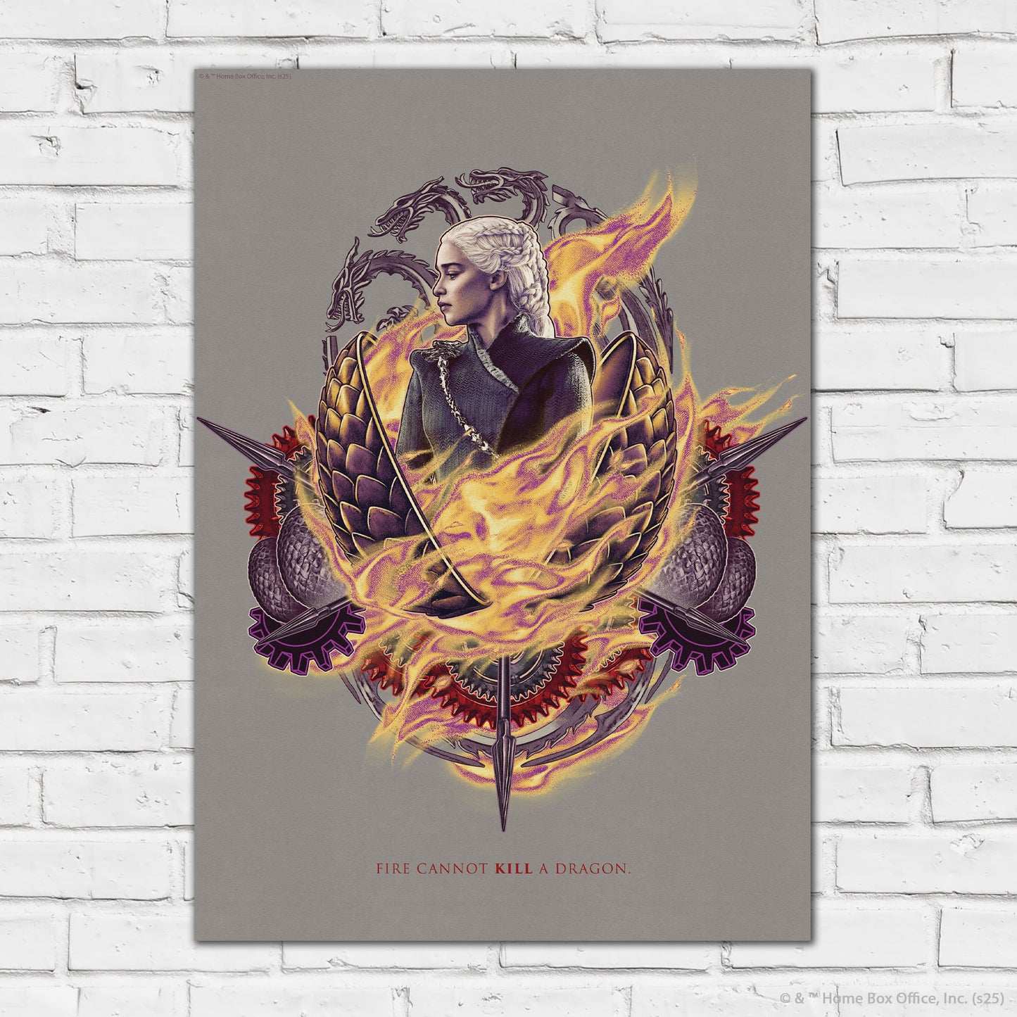 Game of Thrones Print – Fire Cannot Kill A Dragon Poster Wall Art
