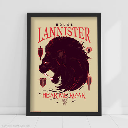 Game of Thrones Print – House Lannister Poster Wall Art