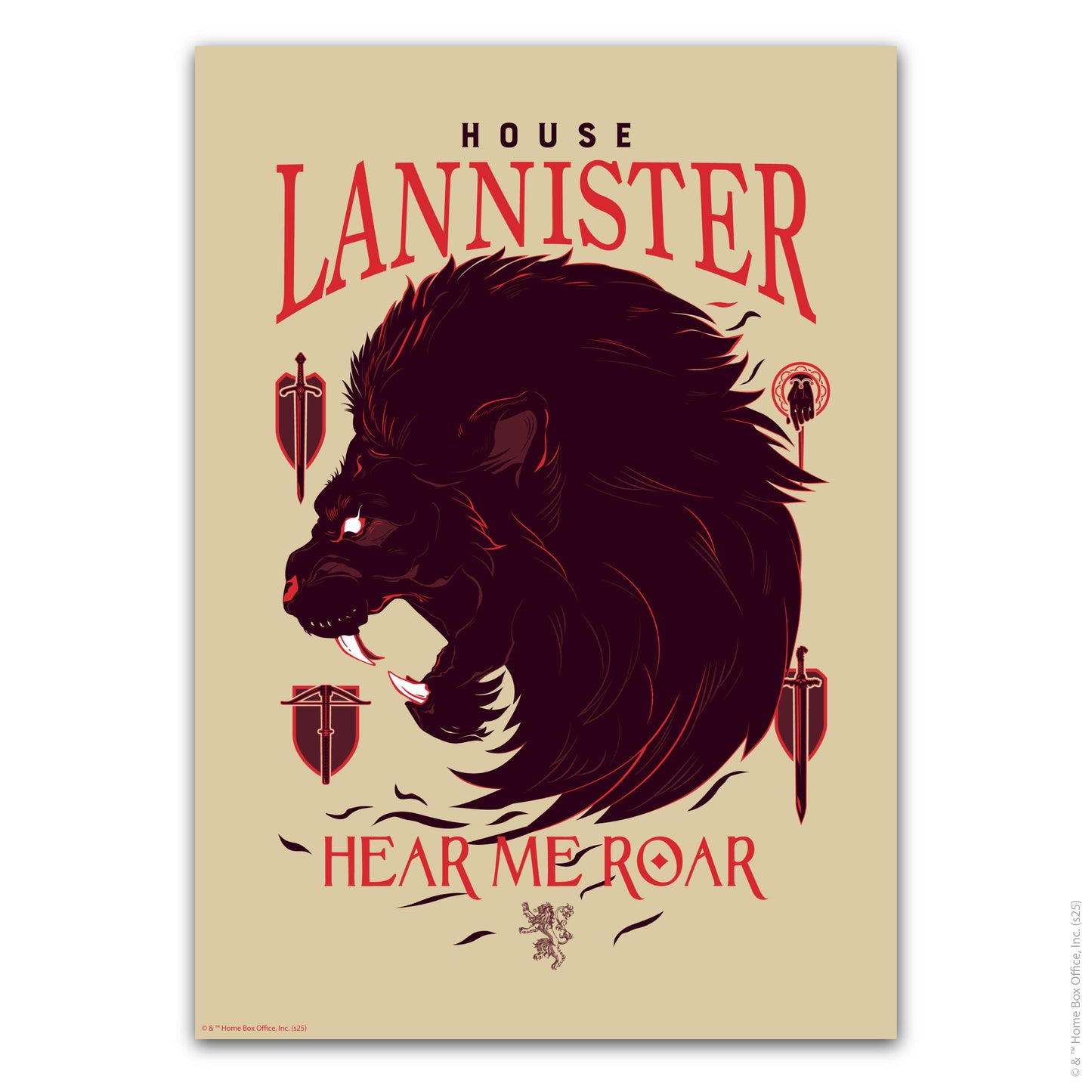 Game of Thrones Print – House Lannister Poster Wall Art