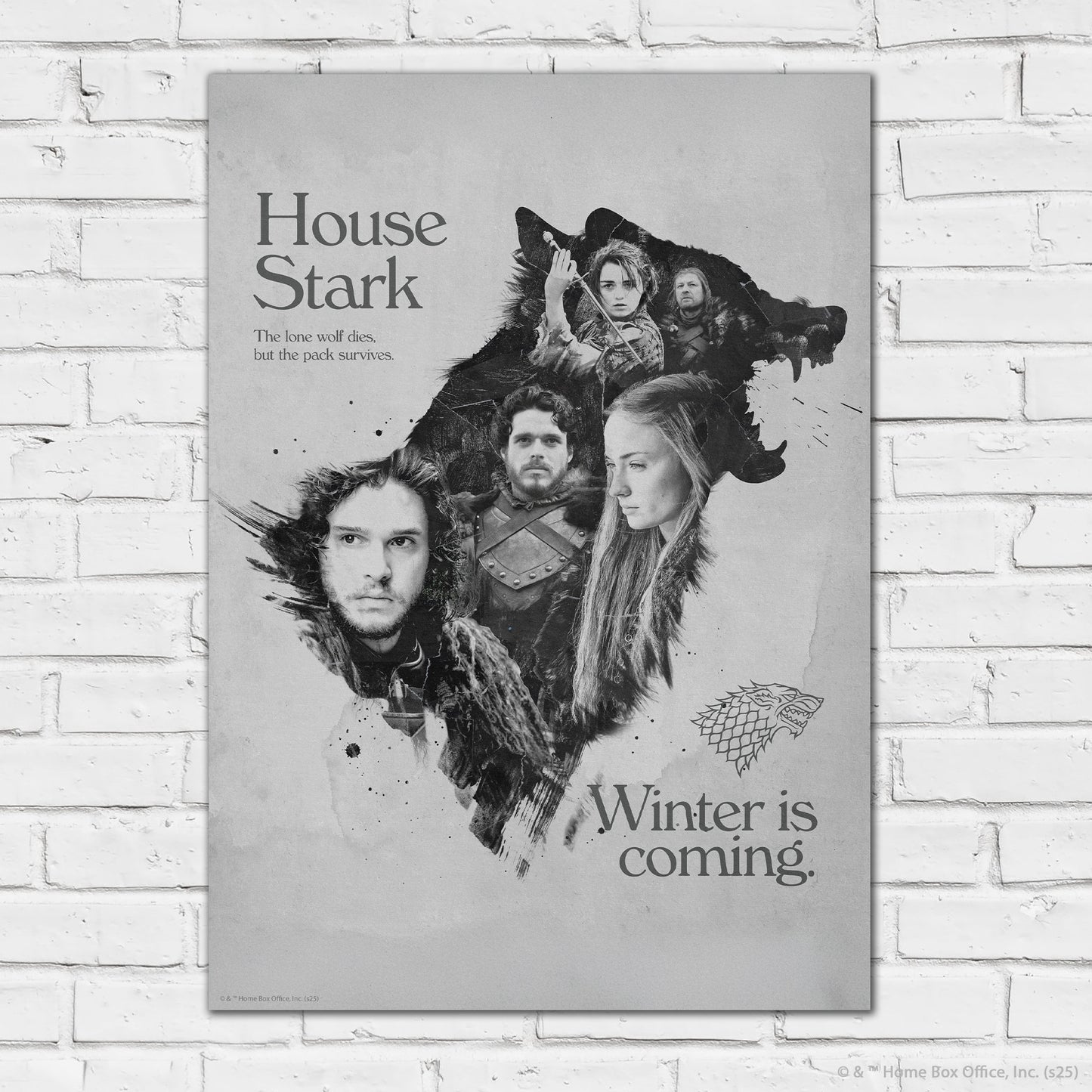 Game of Thrones Print – House Stark Winter Is Coming Poster Wall Art