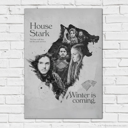 Game of Thrones Print – House Stark Winter Is Coming Poster Wall Art
