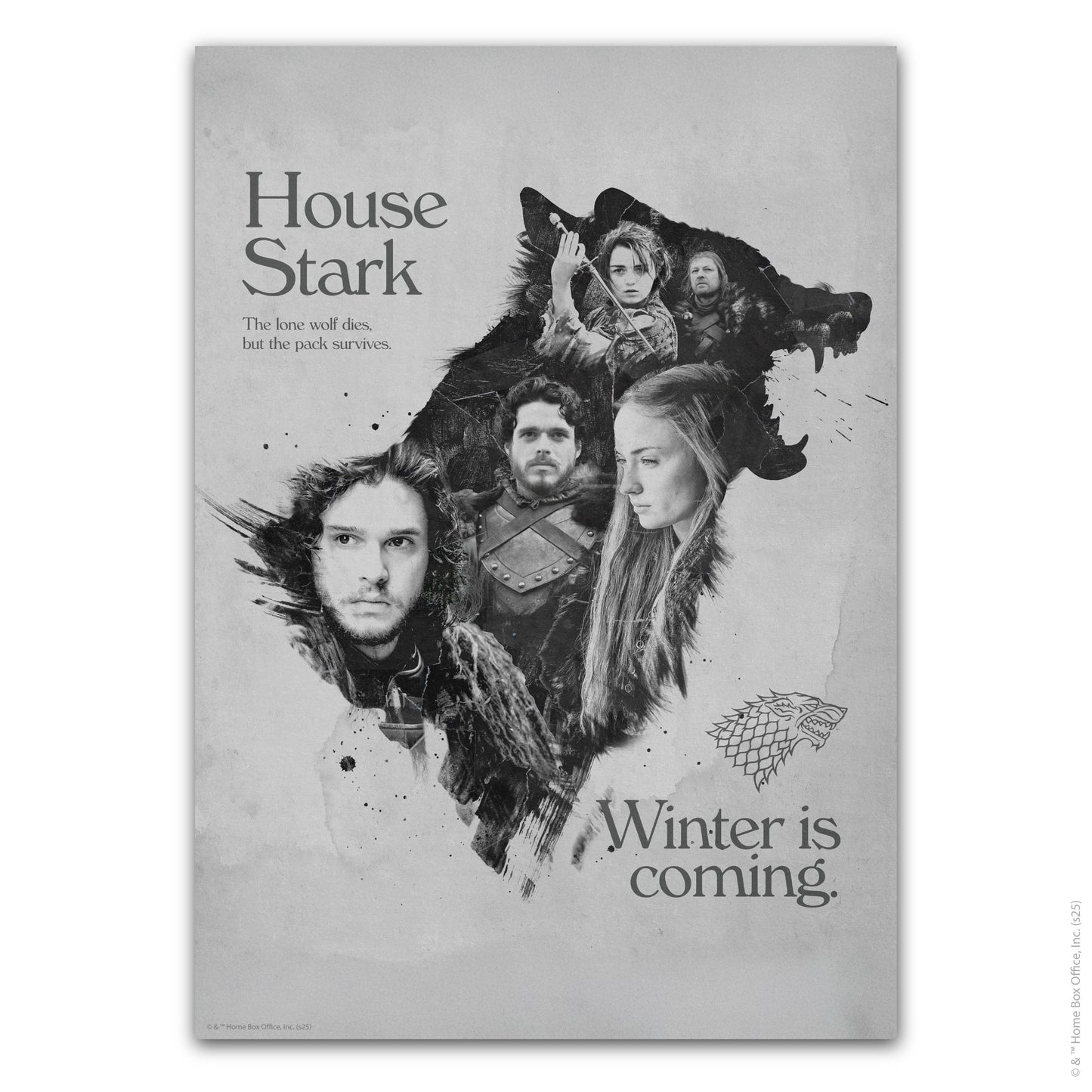 Game of Thrones Print – House Stark Winter Is Coming Poster Wall Art