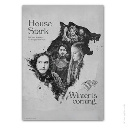 Game of Thrones Print – House Stark Winter Is Coming Poster Wall Art
