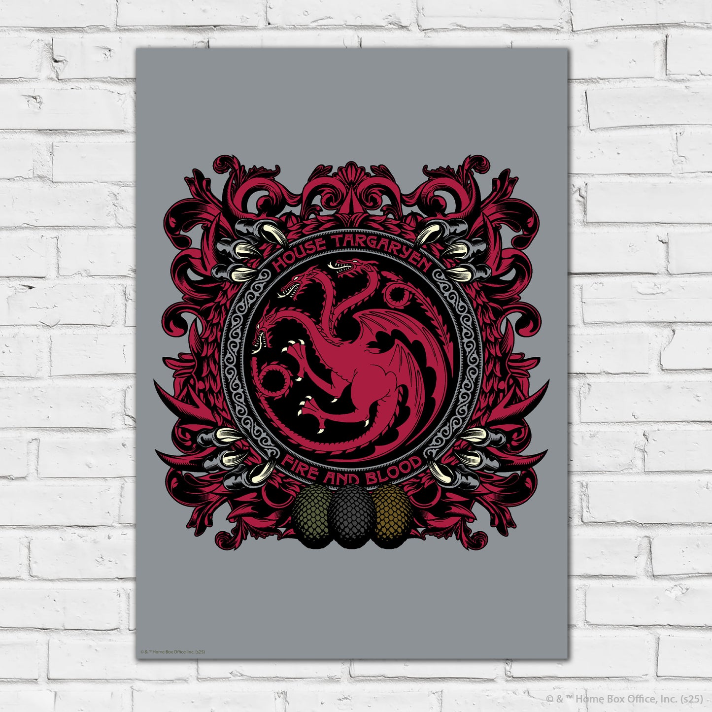 Game of Thrones Print – House Targaryen Crest Poster Wall Art