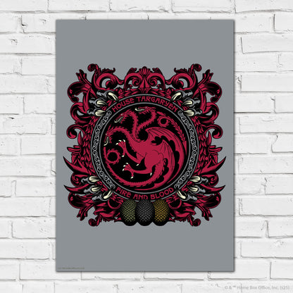 Game of Thrones Print – House Targaryen Crest Poster Wall Art