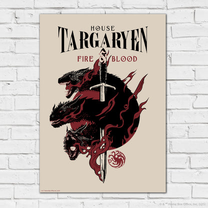 Game of Thrones Print – House Targaryen Poster Wall Art