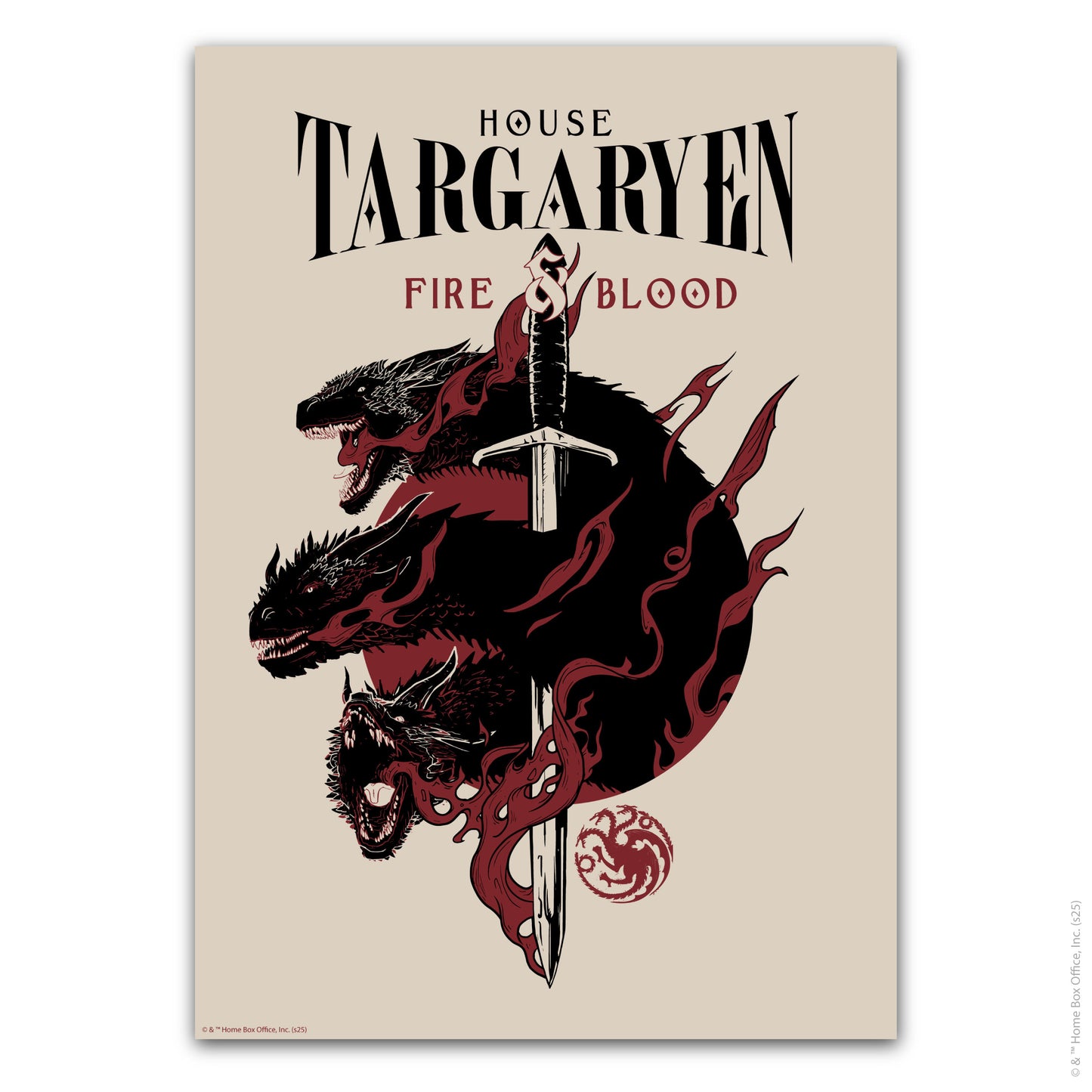 Game of Thrones Print – House Targaryen Poster Wall Art