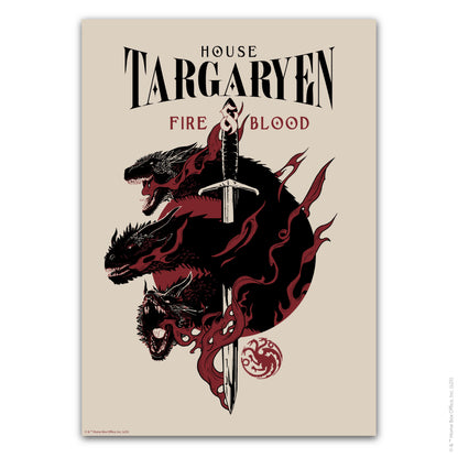 Game of Thrones Print – House Targaryen Poster Wall Art