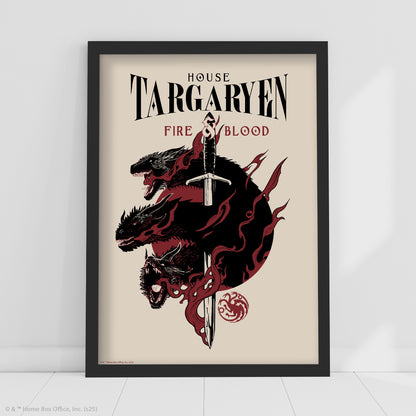 Game of Thrones Print – House Targaryen Poster Wall Art