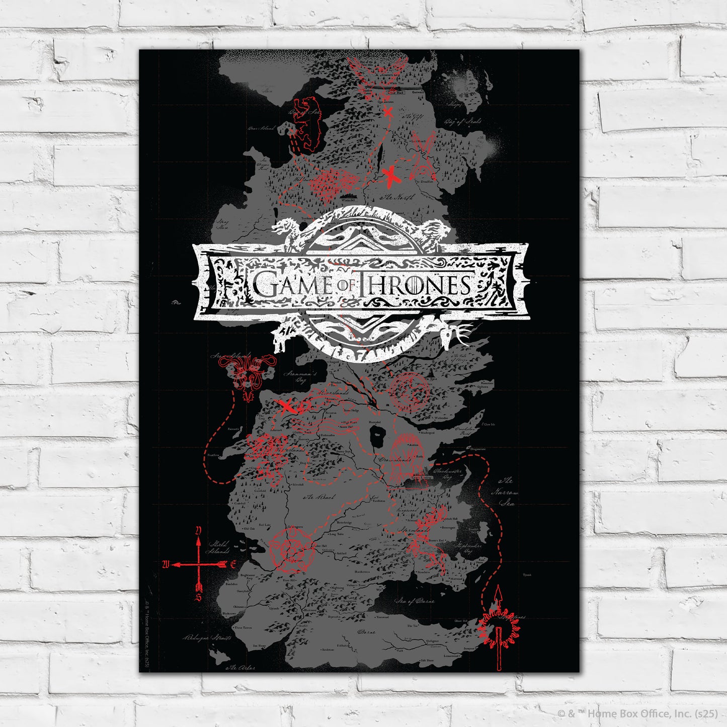 Game of Thrones Print – Map Portrait Poster Wall Art