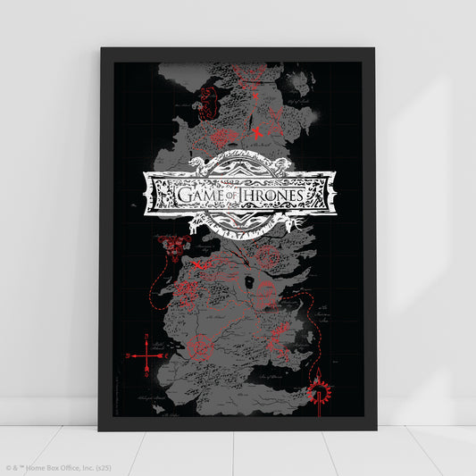 Game of Thrones Print – Map Portrait Poster Wall Art