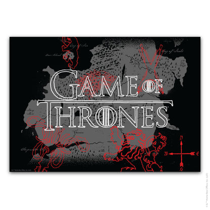 Game of Thrones Print – Map Landscape Poster Wall Art