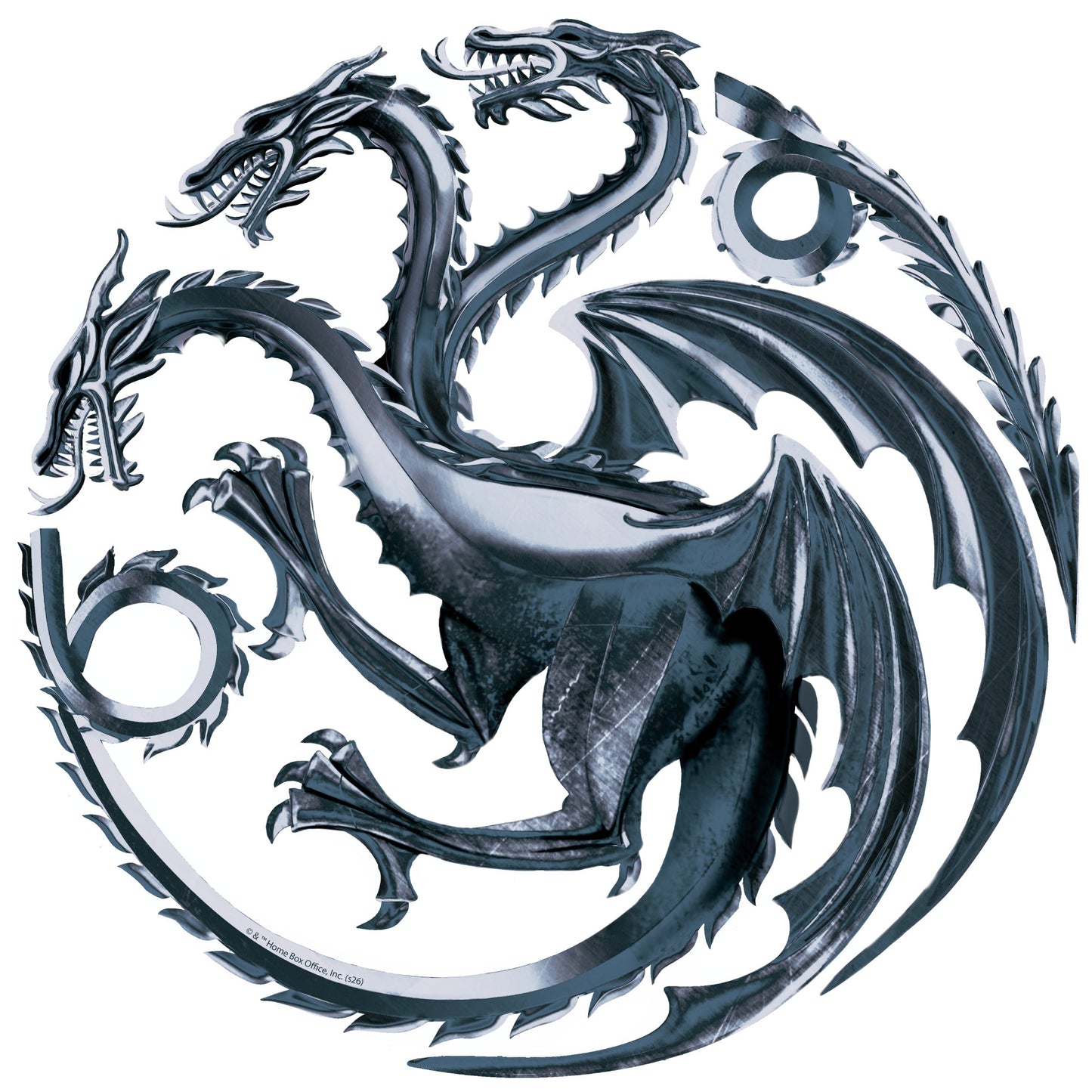 Game of Thrones™ Wall Sticker - Sigils Targaryen Silver Decal Wall Art