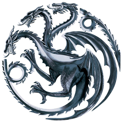 Game of Thrones™ Wall Sticker - Sigils Targaryen Silver Decal Wall Art