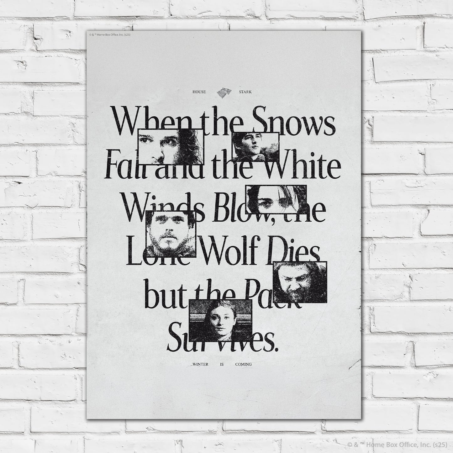 Game of Thrones Print – When The Snows Fall Poster Wall Art