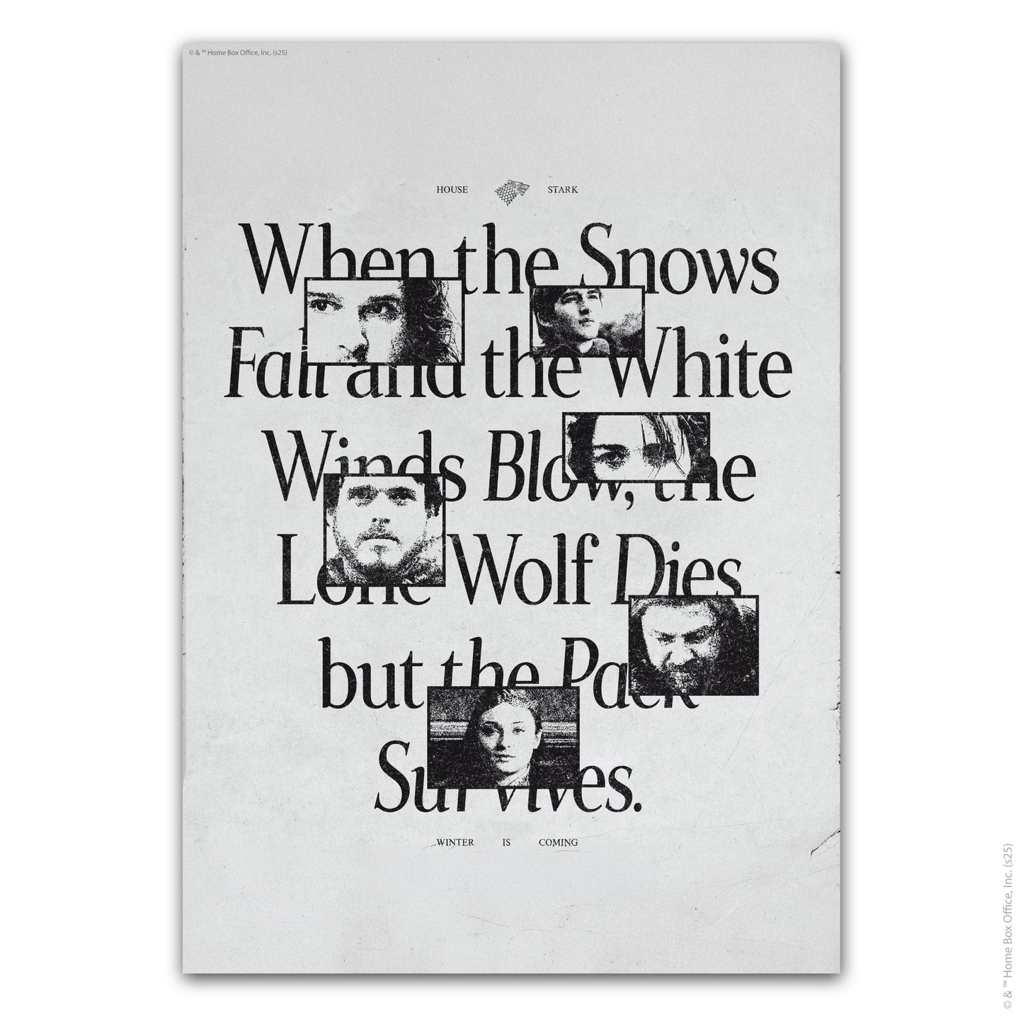 Game of Thrones Print – When The Snows Fall Poster Wall Art