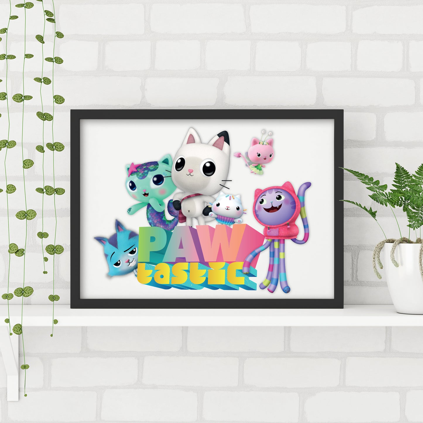 Gabby's Dollhouse Print - Cat Group Pawtastic Poster Kids Wall Art