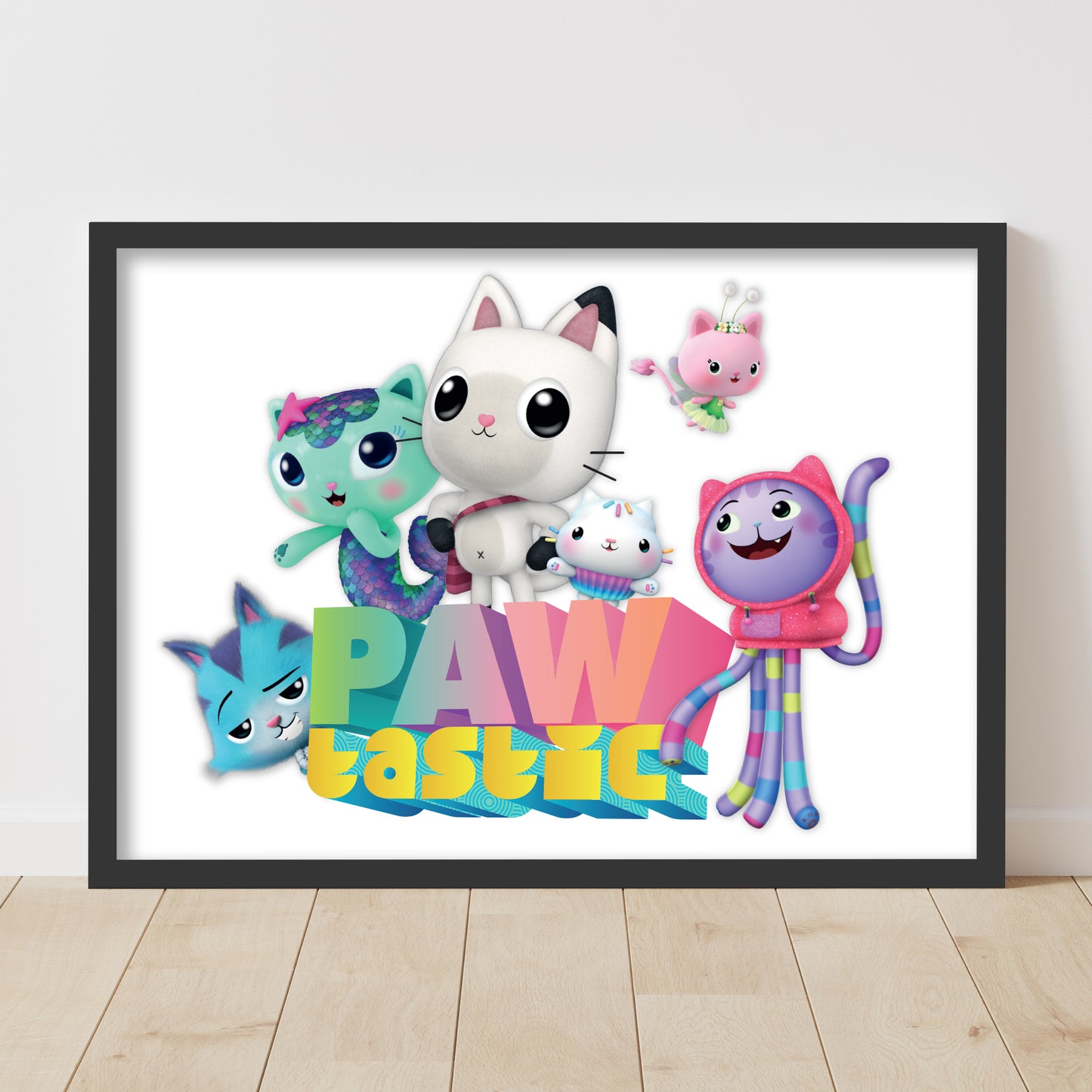 Gabby's Dollhouse Print - Cat Group Pawtastic Poster Kids Wall Art