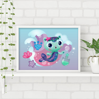 Gabby's Dollhouse Print - MerCat Waves Poster Kids Wall Art