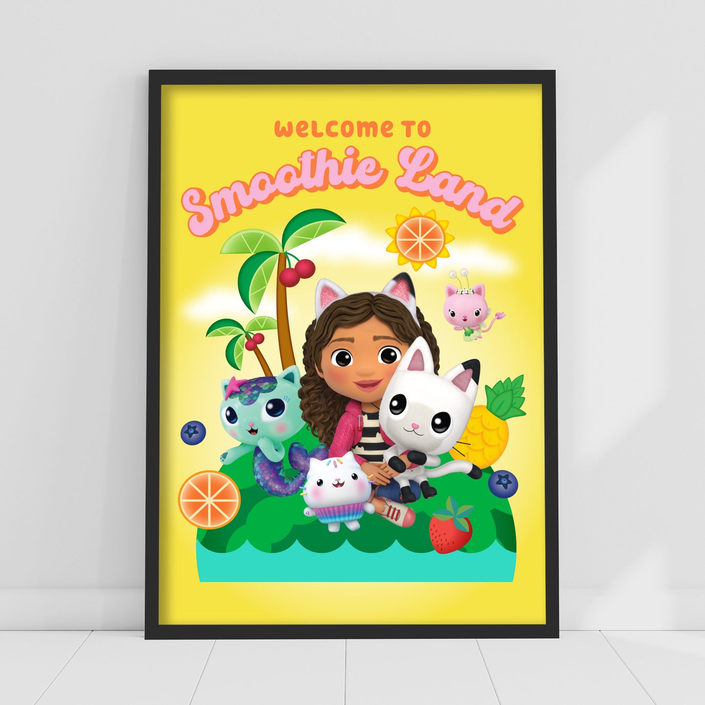 Gabby's Dollhouse Print - Welcome To Smoothie Land Poster Kids Wall Art