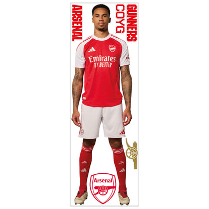 Arsenal FC - Gabriel 25/26 Player Wall Sticker + Gunners Decal Set