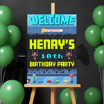 Gaming Birthday Sign - Arcade Screen Personalised Foamex Board
