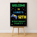 Gaming Birthday Sign - Controller With Pixel Stars Personalised Foamex Board