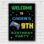 Gaming Birthday Sign - Controller With Pixel Stars Personalised Foamex Board
