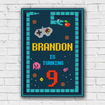 Gaming Birthday Sign - Pixel Game Personalised Foamex Board