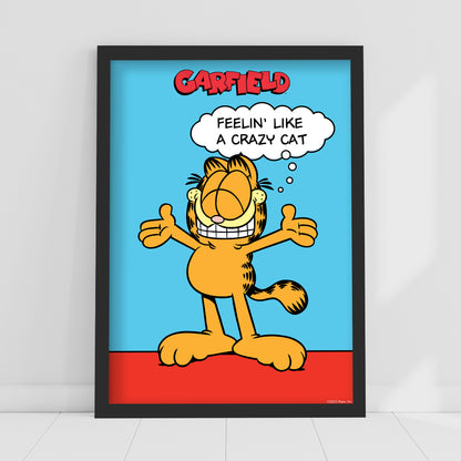 Garfield Print – Feelin' Like A Crazy Cat Poster Wall Art