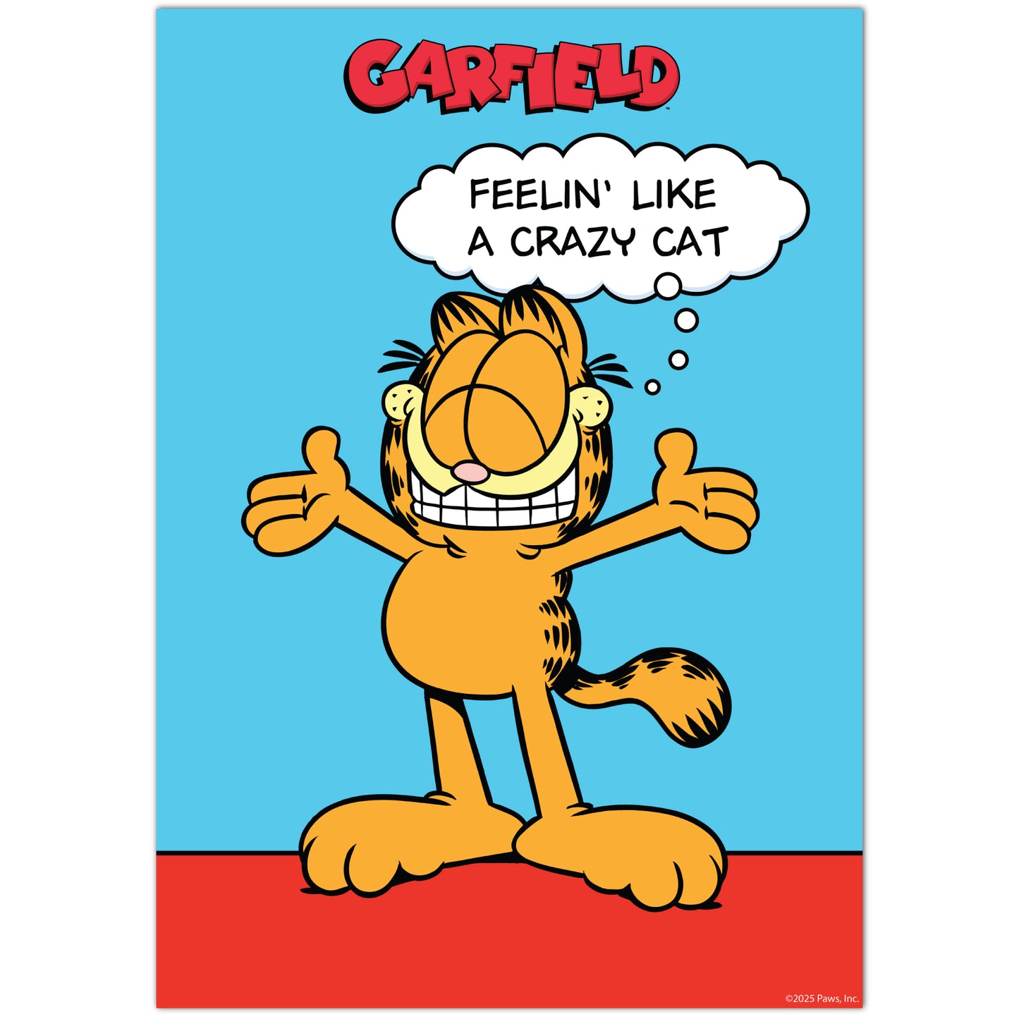 Garfield Print – Feelin' Like A Crazy Cat Poster Wall Art