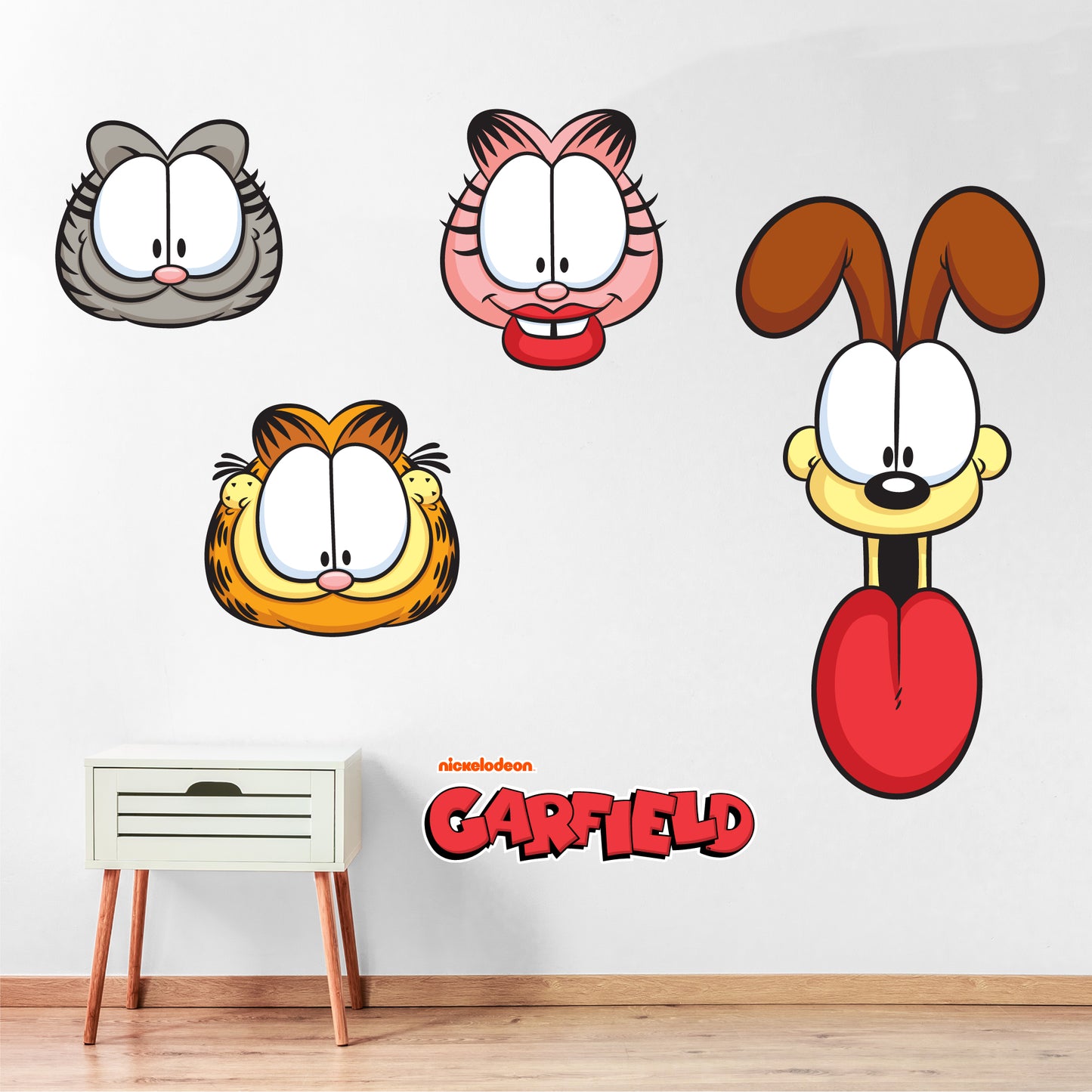 Garfield Wall Sticker - Garfield And Friends Heads Decal Set Wall Art