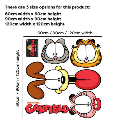 Garfield Wall Sticker - Garfield And Friends Heads Decal Set Wall Art