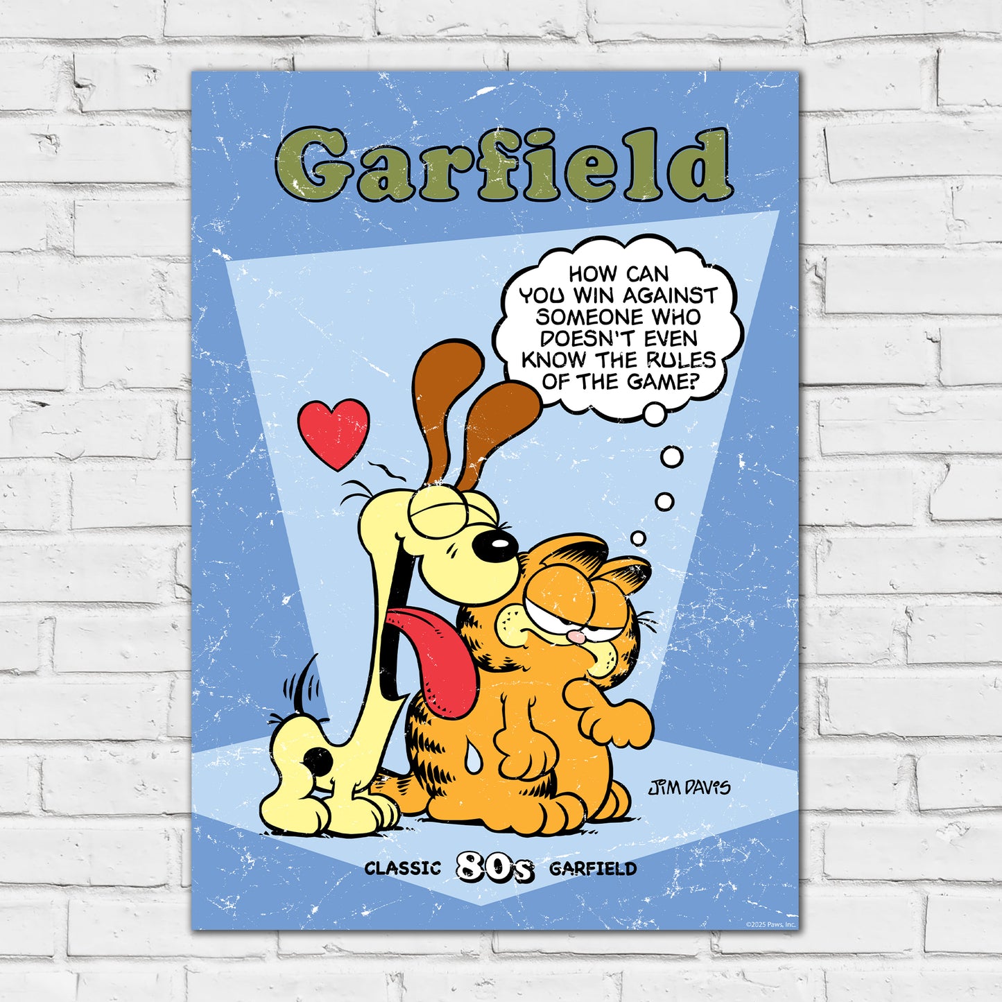 Garfield Print –  Garfield And Odie 80's Poster Wall Art