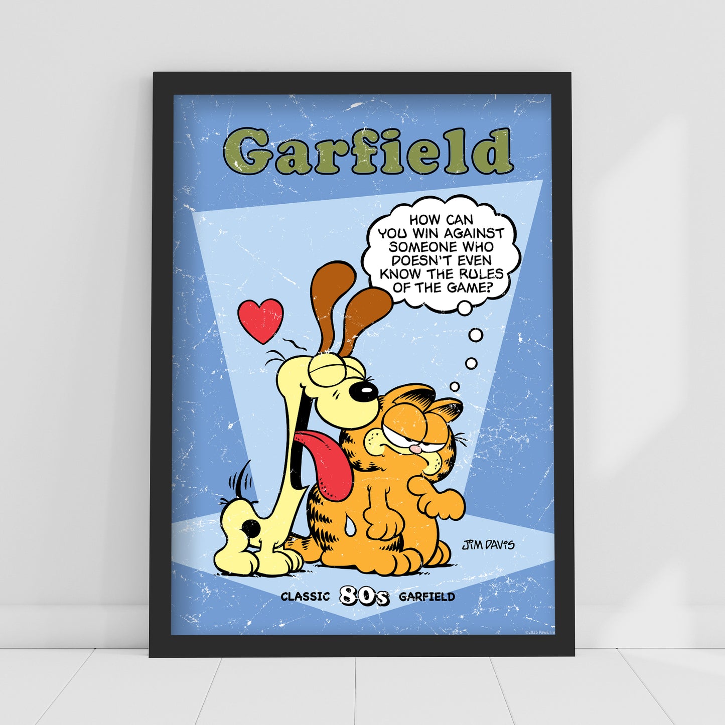 Garfield Print –  Garfield And Odie 80's Poster Wall Art