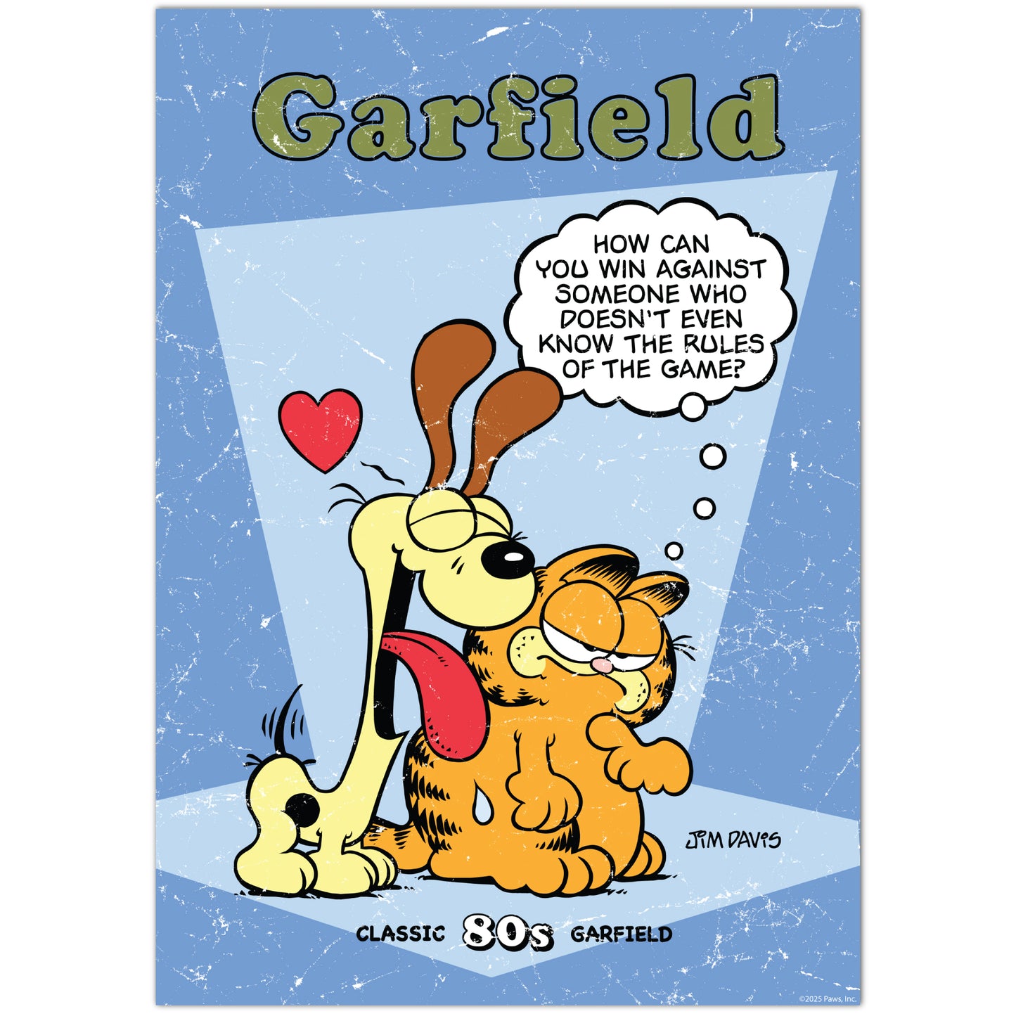 Garfield Print –  Garfield And Odie 80's Poster Wall Art