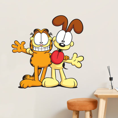 Garfield Wall Sticker - Garfield And Odie Smiling Wall Art