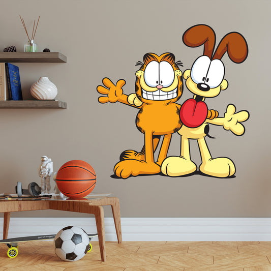 Garfield Wall Sticker - Garfield And Odie Smiling Wall Art