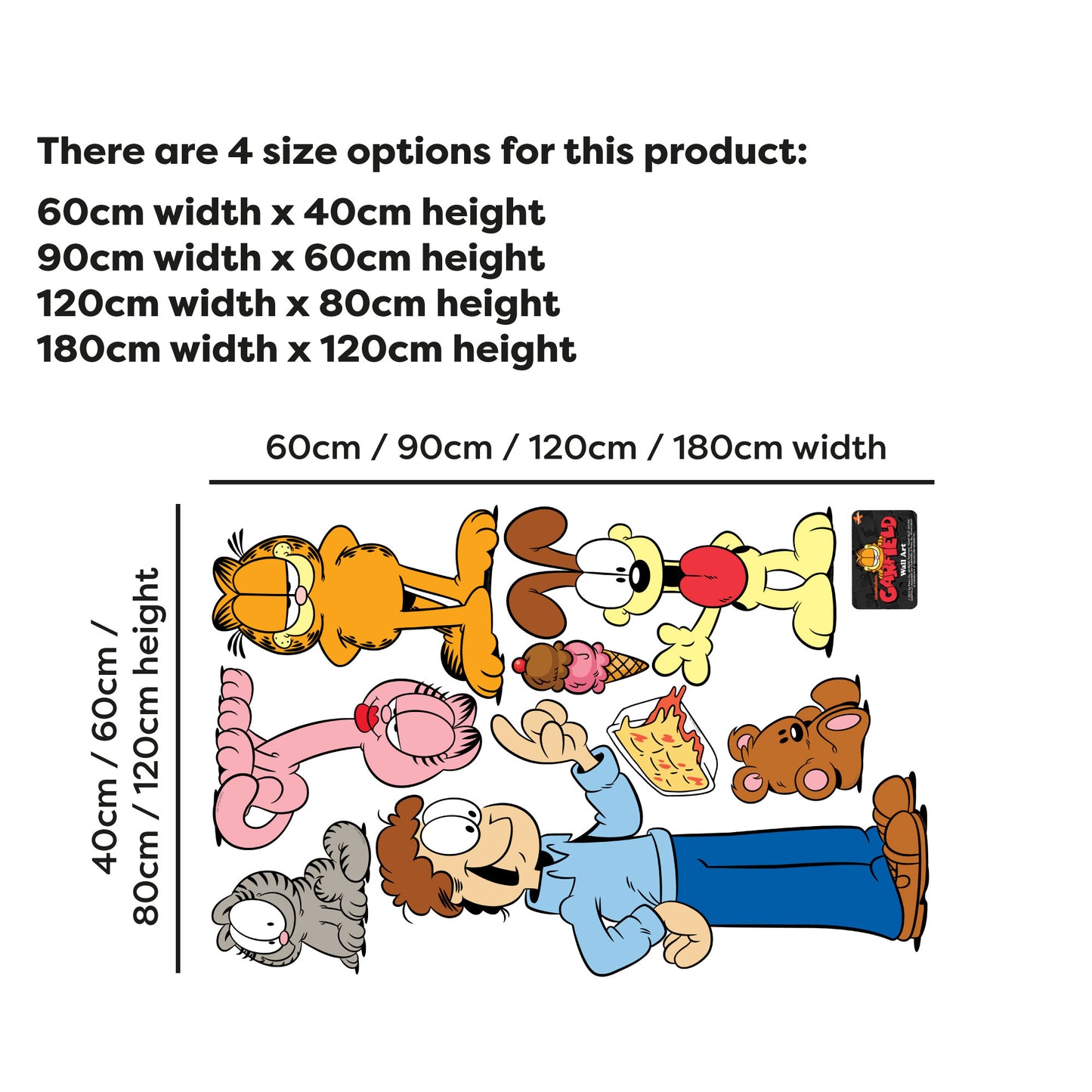 Garfield Wall Sticker - Group Decal Set Wall Art