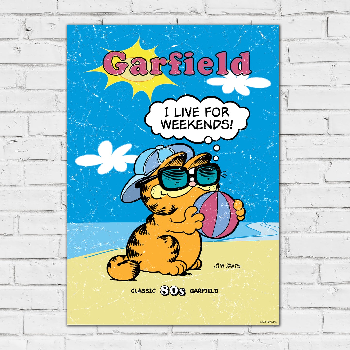 Garfield Print –  I Live For Weekends Poster Wall Art
