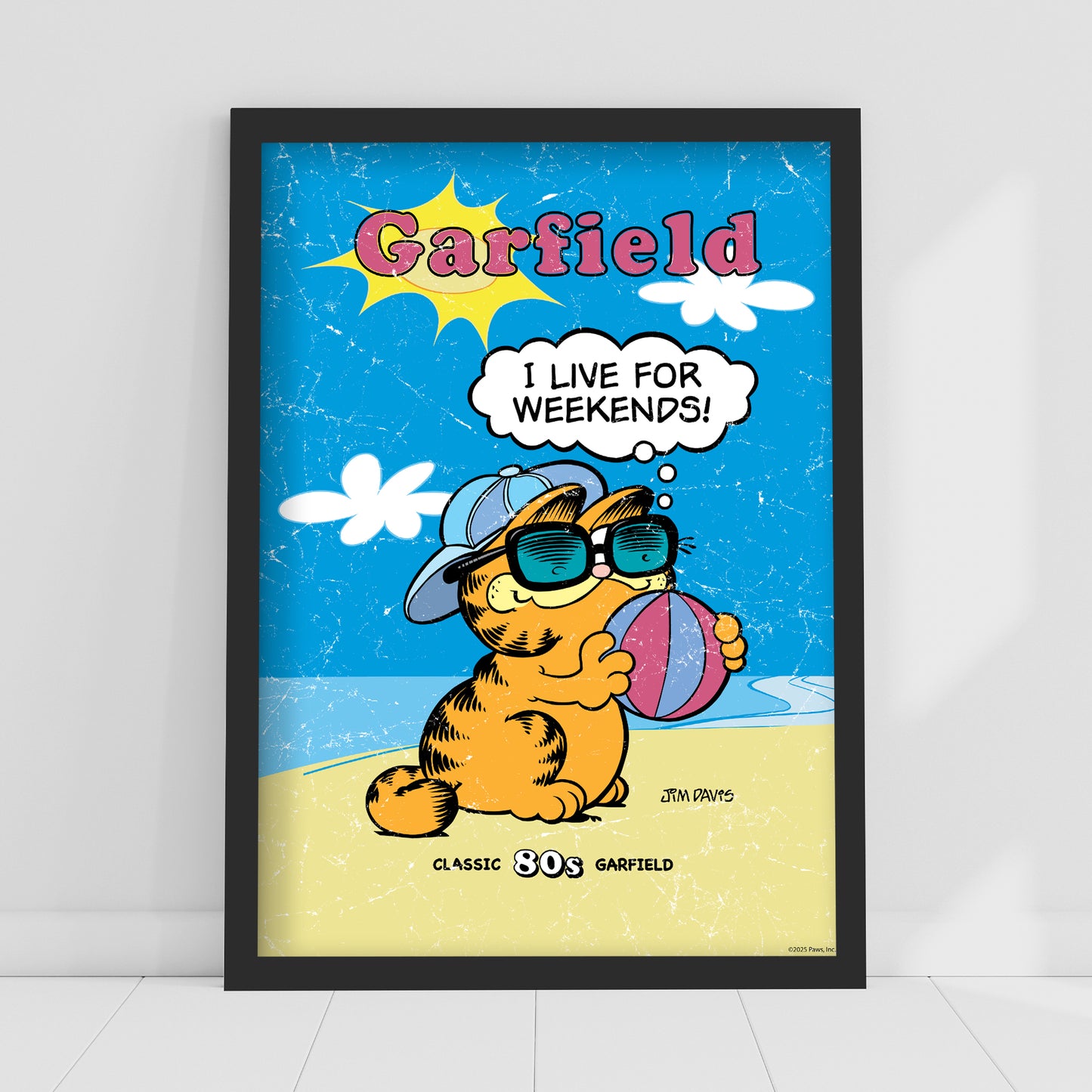 Garfield Print –  I Live For Weekends Poster Wall Art